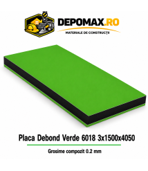 Placa BOND Verde 6018 3mm, 1500x4050mm, aluminiu 0.2mm